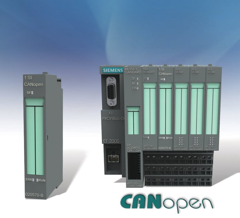 CANopen으로 지멘스 자동화 및 제어 시스템을 연결해 주는 ET200S용 CANopen 모듈